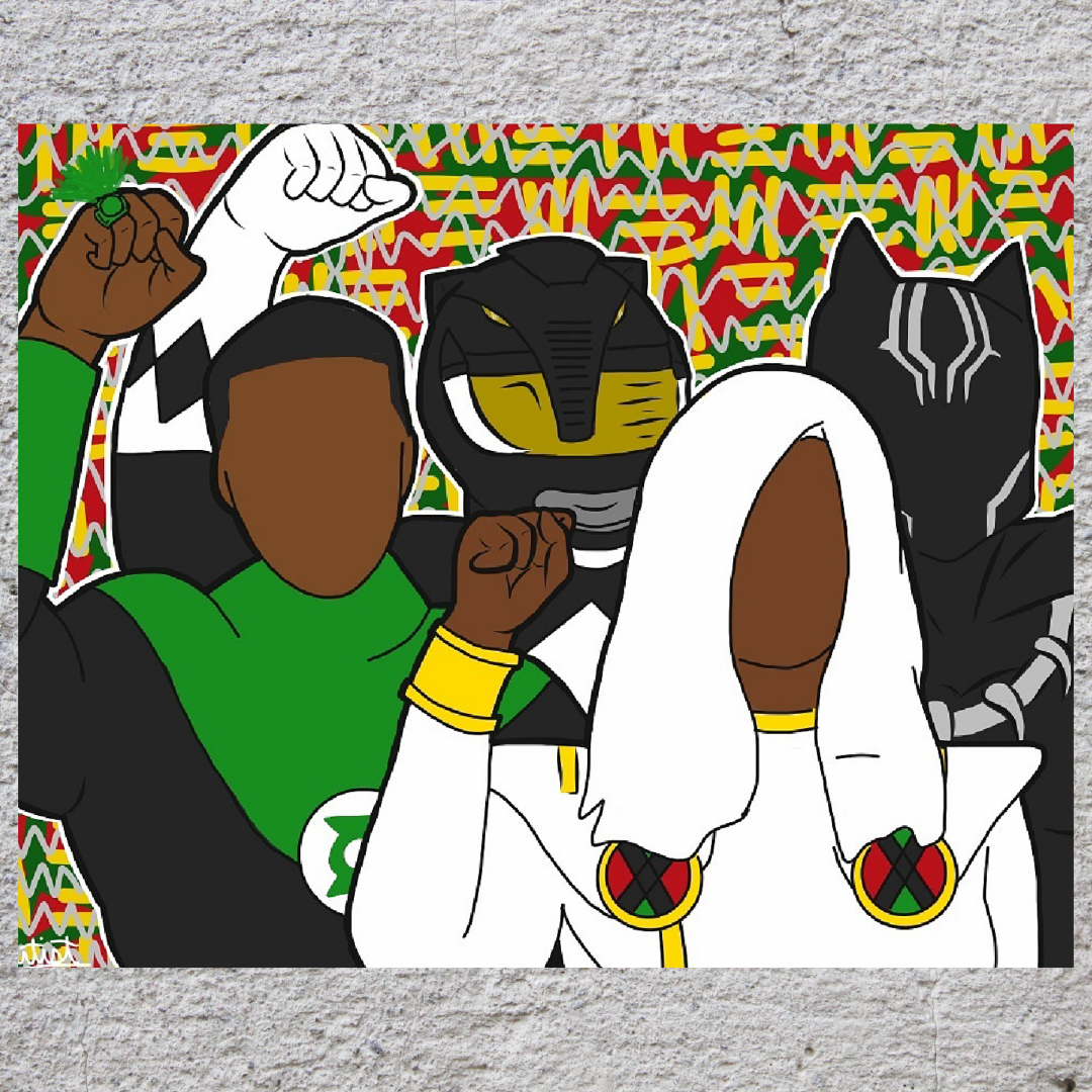 Black Heroes Matter Print
